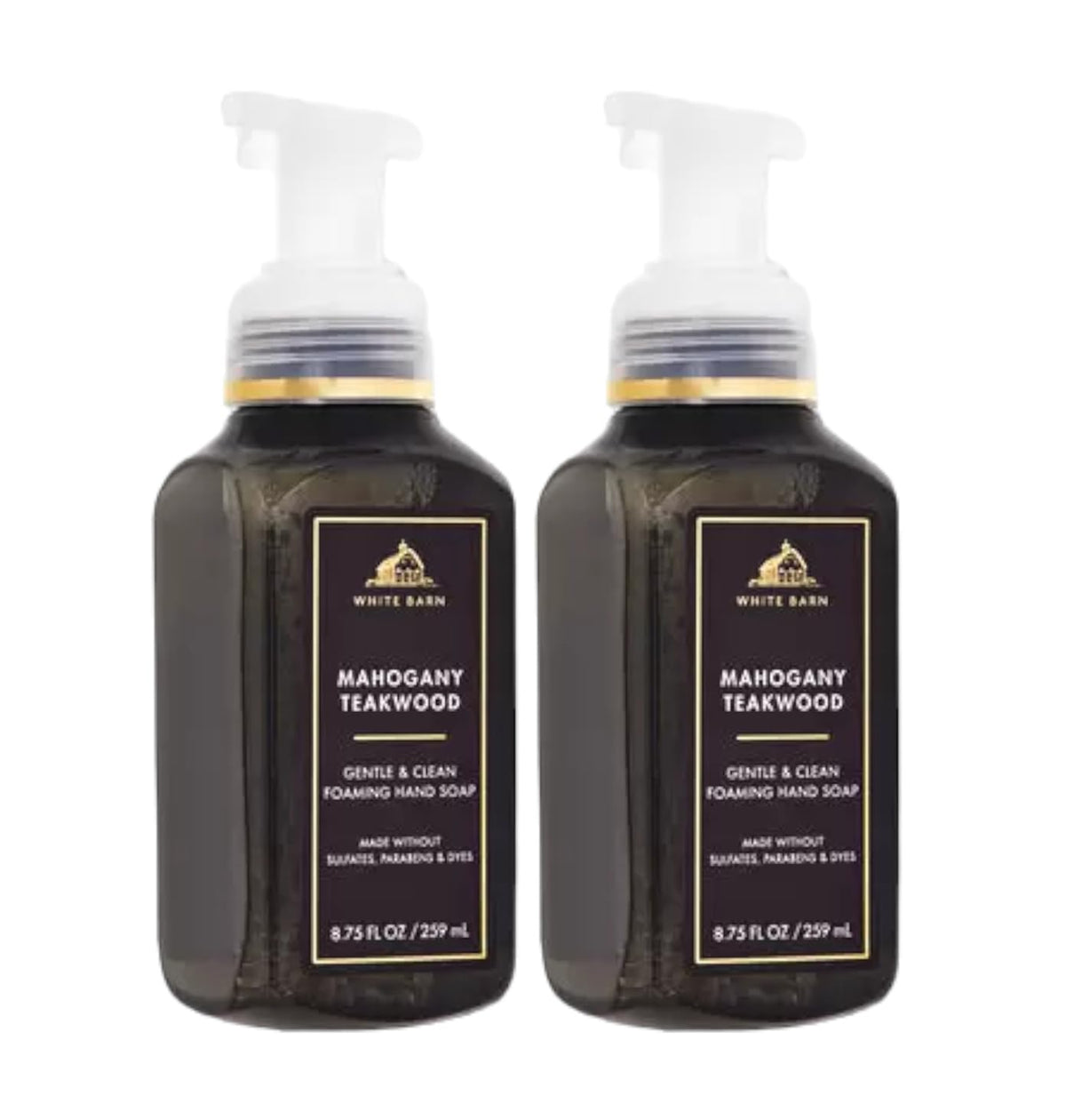 Bath & Body Works Gentle Foaming Hand Soap Mahogany Teakwood bottle delivering rich foam and skin-softening care