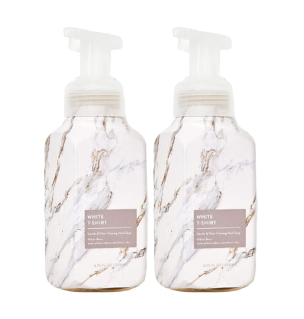 Bath and Body Works Gentle Foaming Hand Soap White T-Shirt two bottles for nourished skin