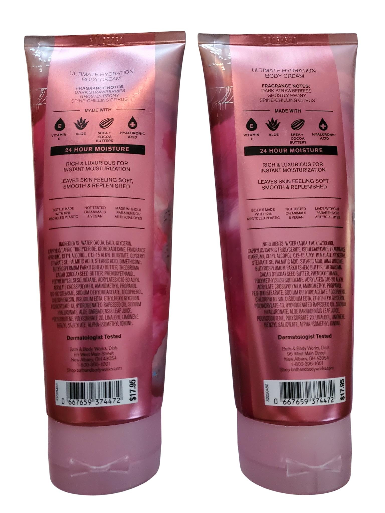 Bath & Body Works Ghoul Friend Ultimate Hydration Body Cream texture close-up, lightweight moisture.