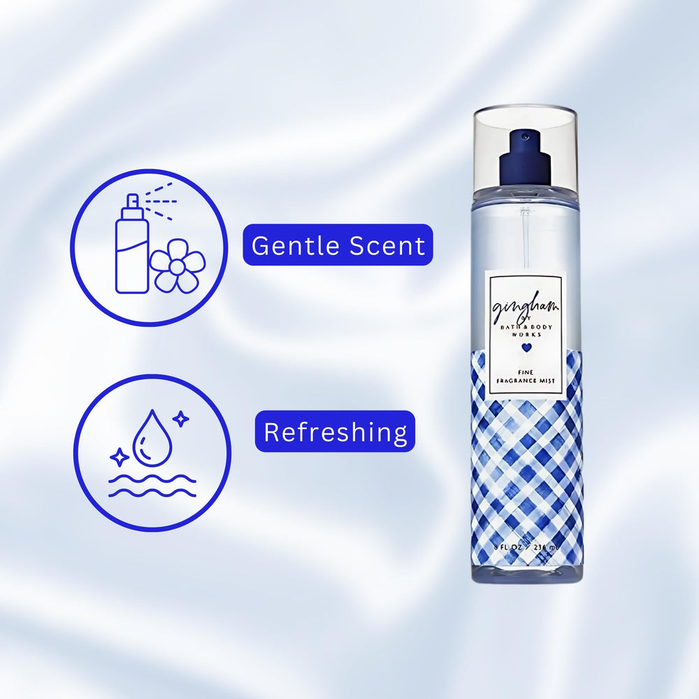 Bath & Body Works Gingham application gesture ideal for on-the-go fragrance touchups.