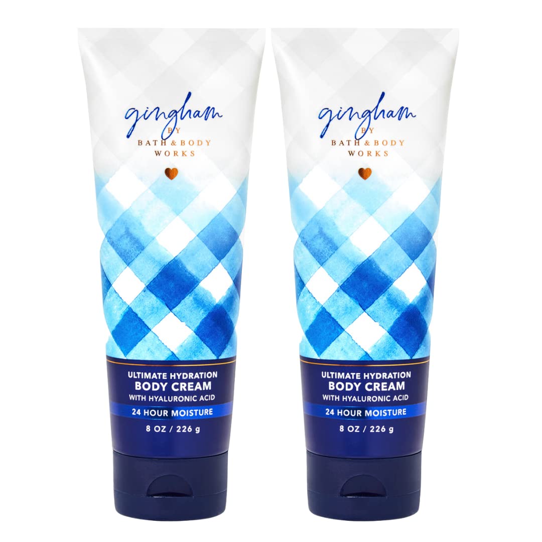Bath & Body Works Gingham cream texture close-up for smooth skin.