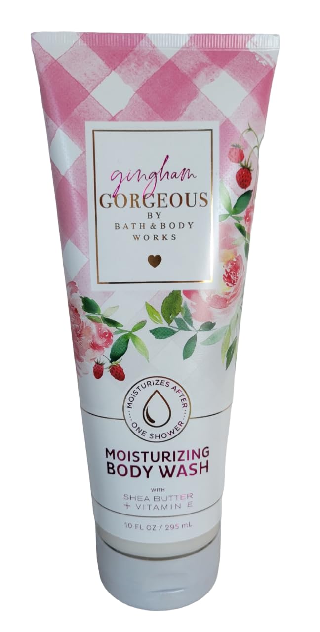 Bath & Body Works Gingham Gorgeous fragrance swirls evoke pink strawberries, peach nectar, peony blooms.