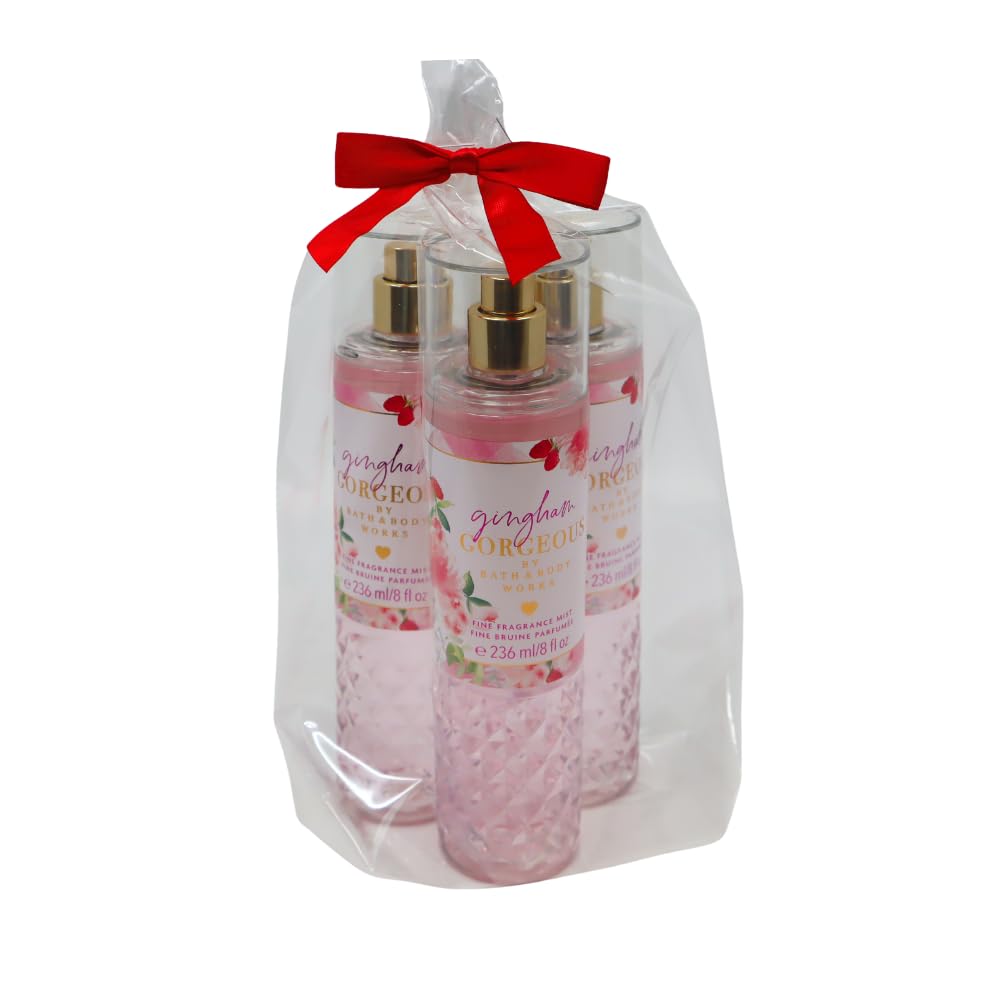 Bath & Body Works Gingham Gorgeous 3-pack gift set highlights convenient fragrance sharing.