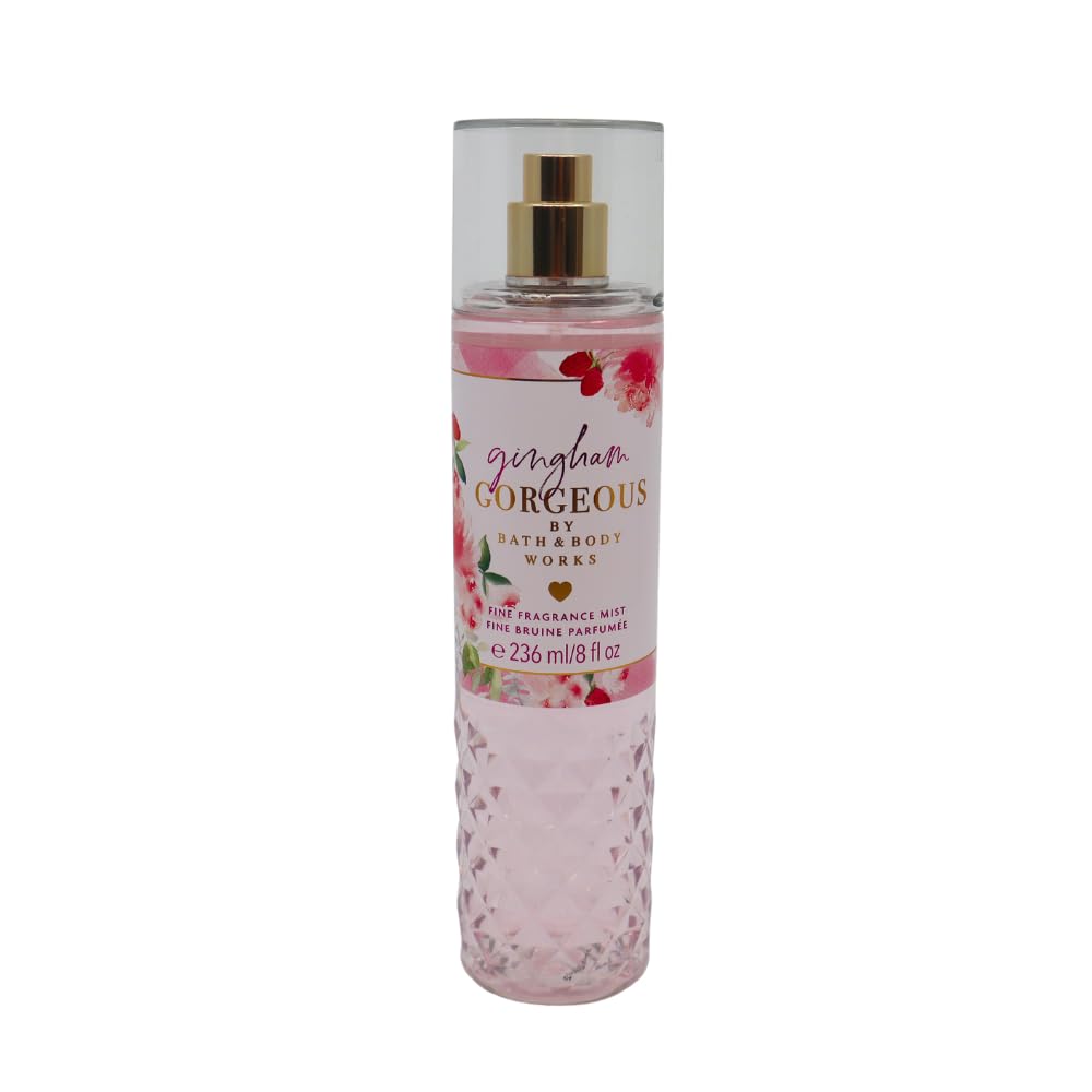 Bath & Body Works Gingham Gorgeous mist floral-breeze closeup conveys light scent.
