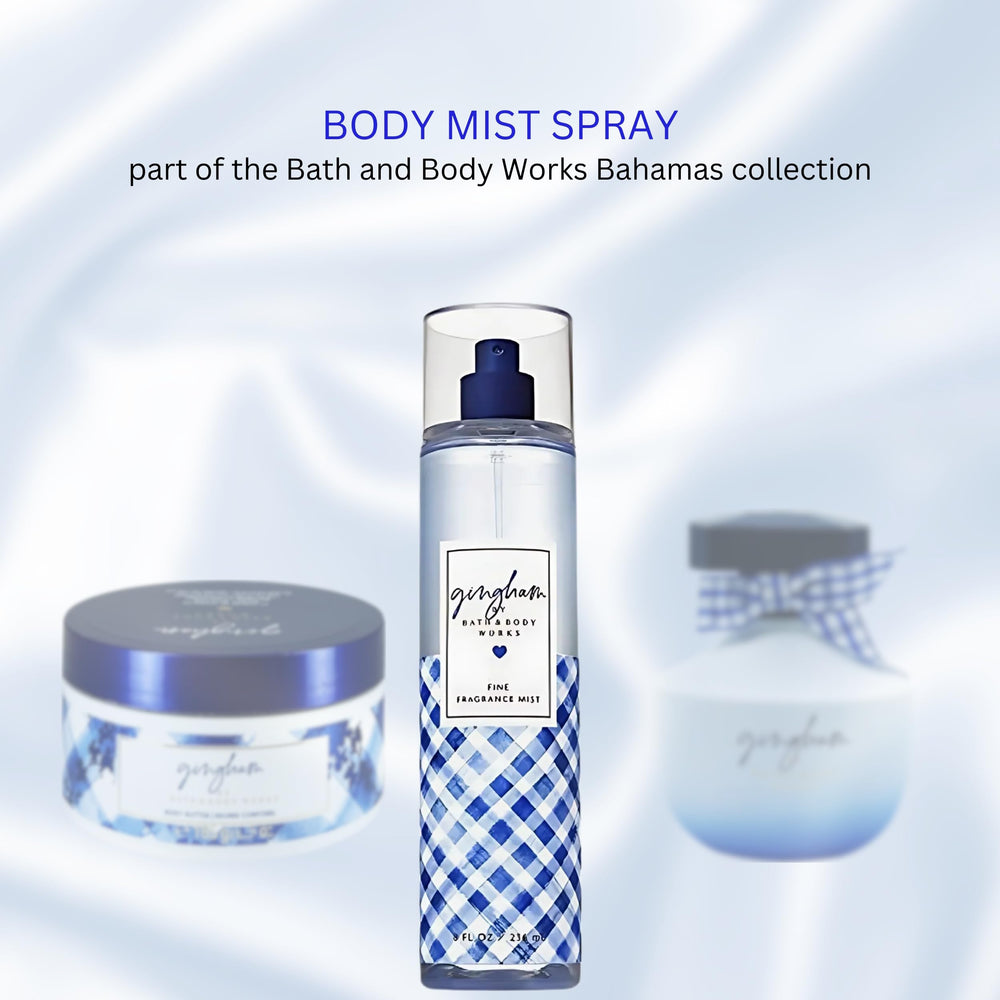 Bath & Body Works Gingham shelf display communicates signature quality and style.