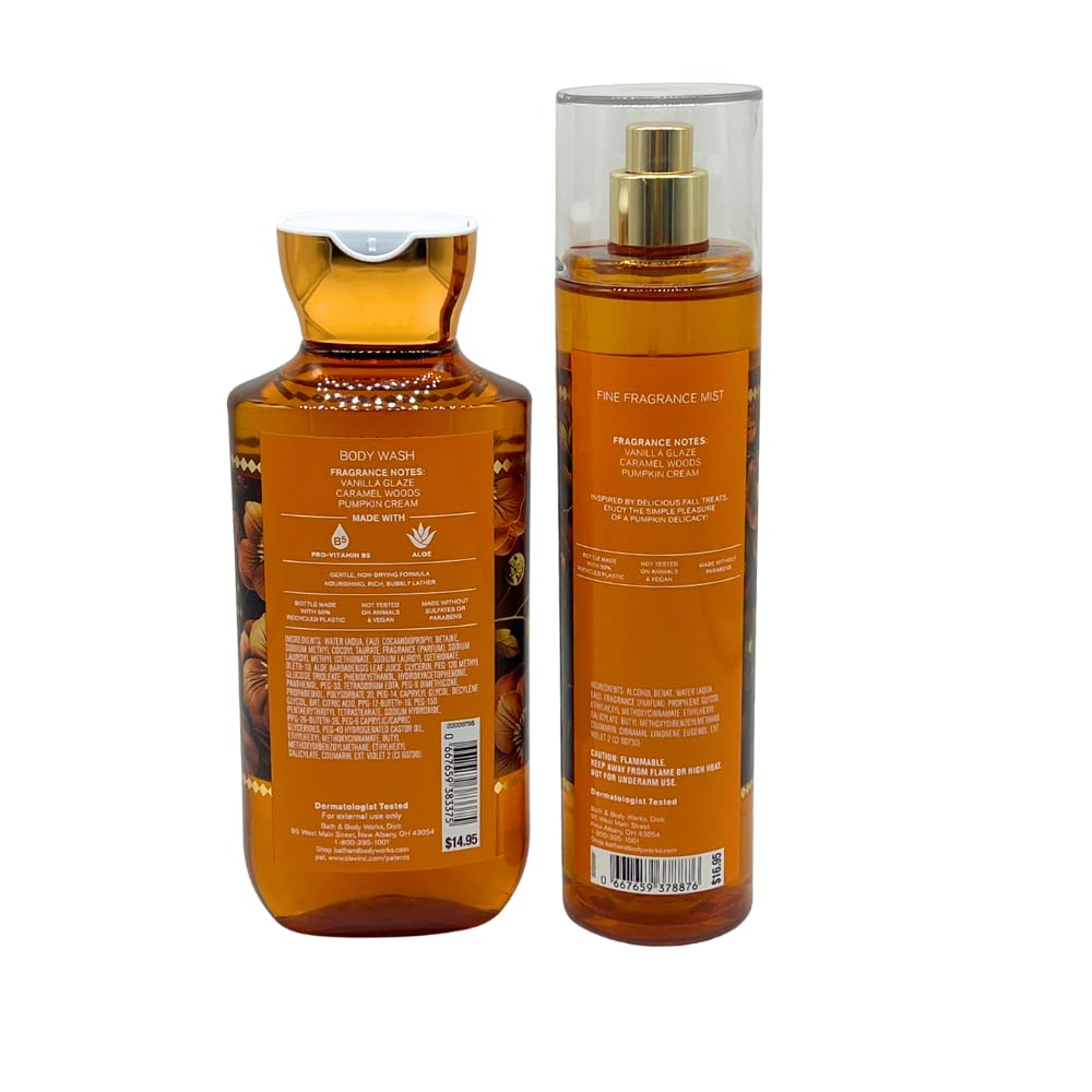 Bath & Body Works Glazed Pumpkin fragrance mist for daily layering on skin.