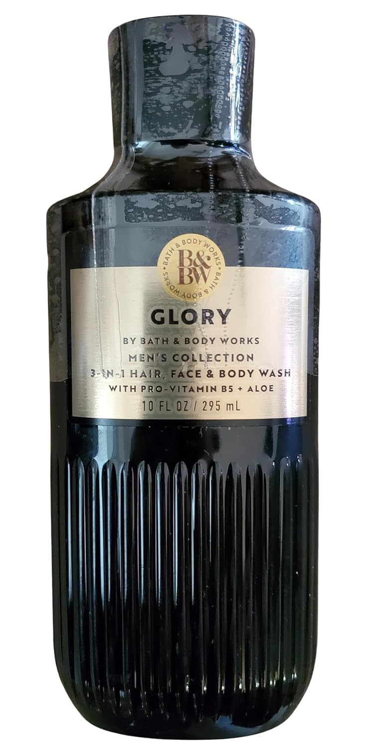 Bath and Body Works Glory 3-in-1 bottle, refreshing cleanser for hair, face and body.