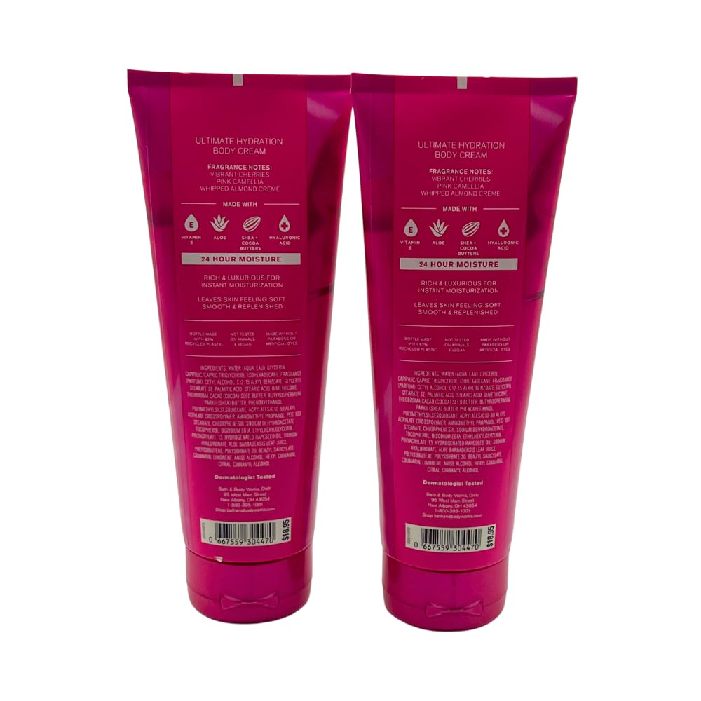 Holiday packaging from Bath & Body Works with blue ribbon and clear bag