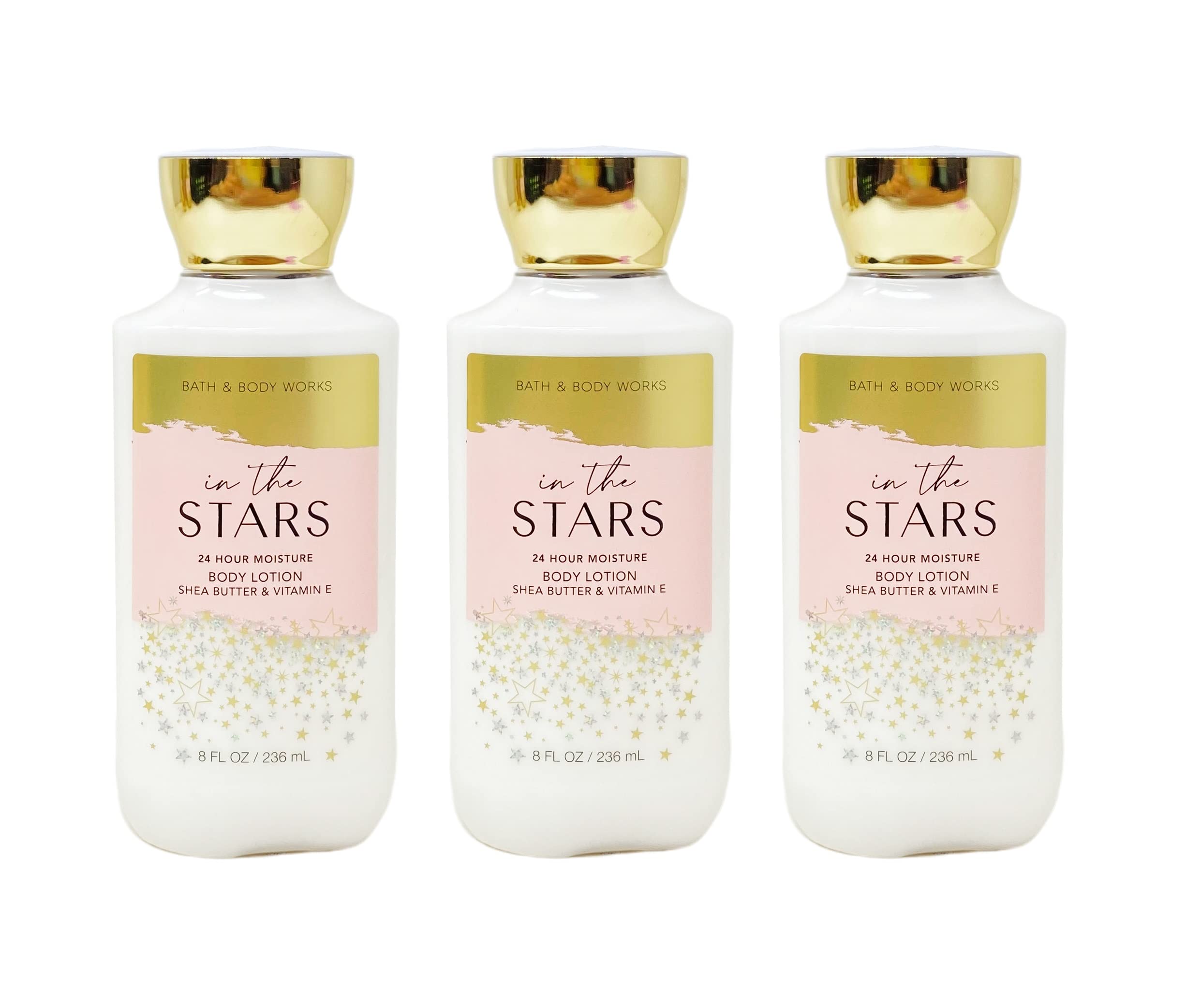 Bath & Body Works In the Stars 3-pack front label for daily hydration.