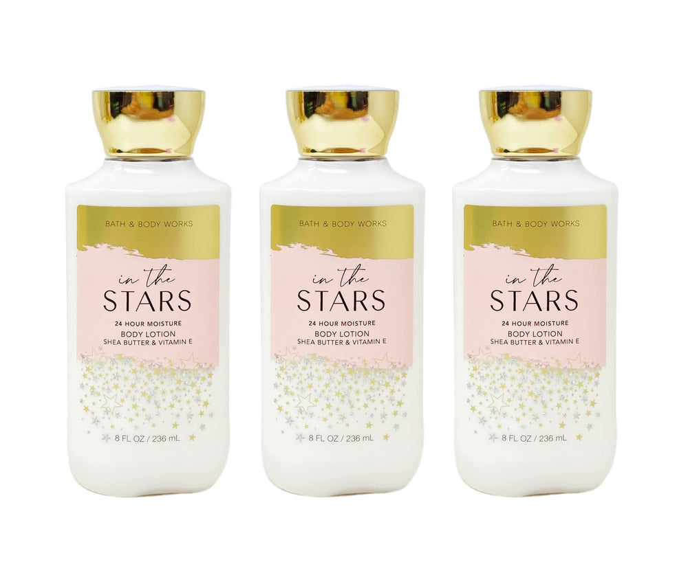 Bath & Body Works In the Stars 3-pack front label for daily hydration.