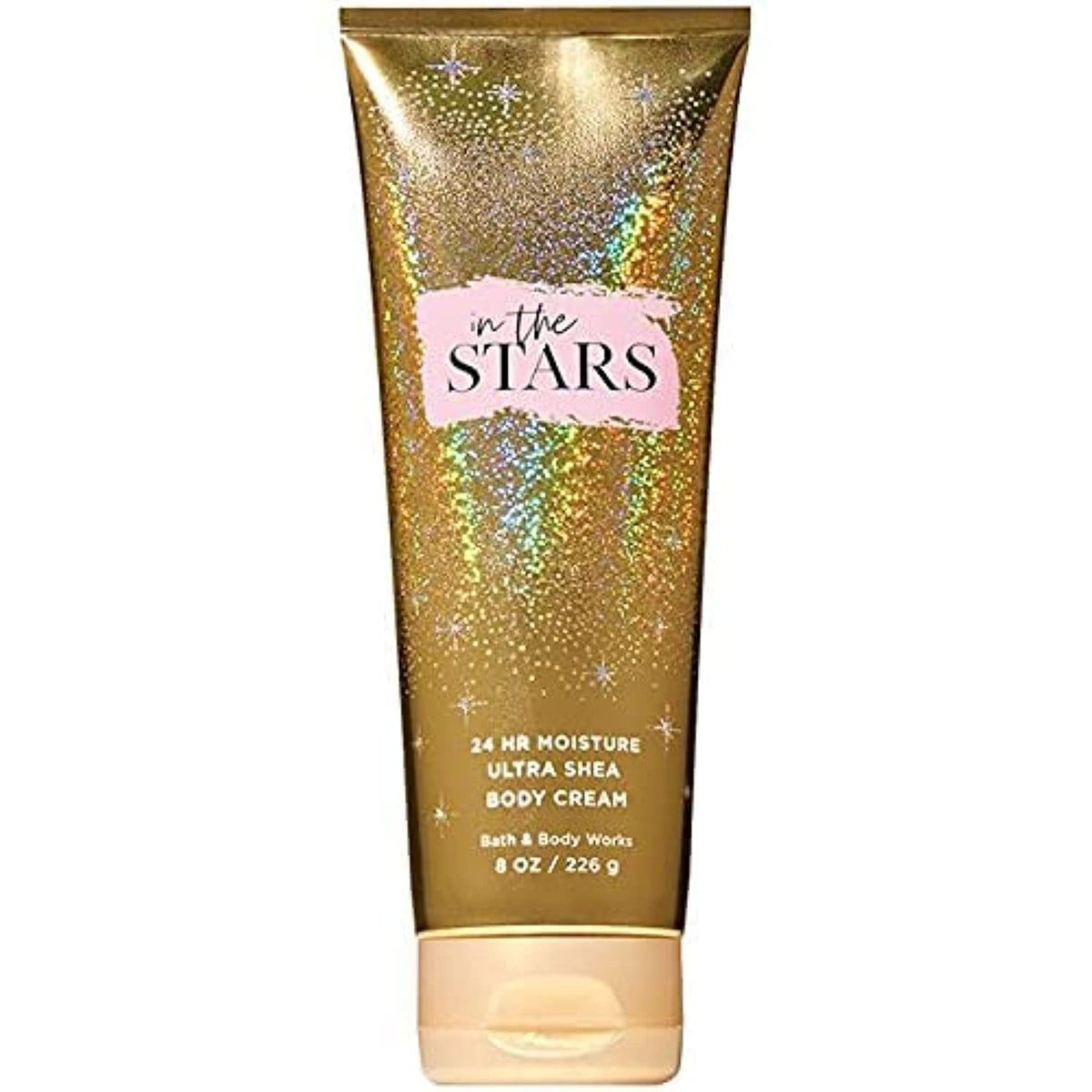 Bath & Body Works In The Stars body cream jar front, delivering deep hydration for radiant skin.