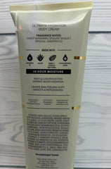 Bath & Body Works Infinite Radiance cream texture shown in use, promotes gentle hydration