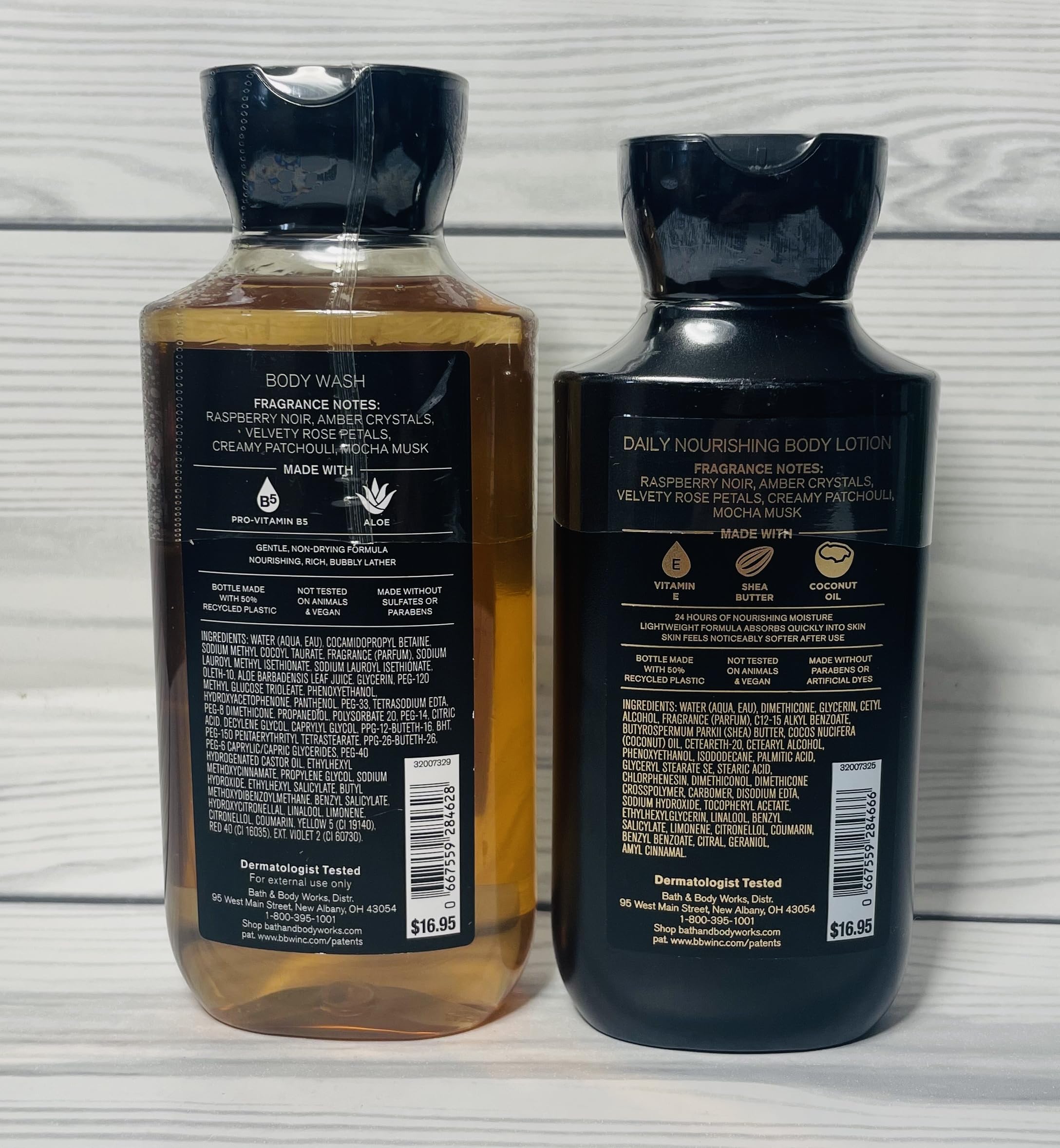 Bath & Body Works Into The Night body wash bottle with cap open, ready for a rich lather.