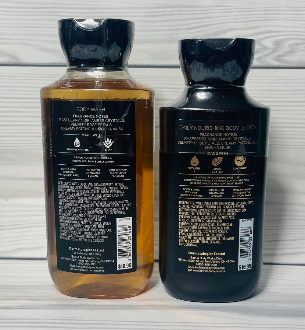 Bath & Body Works Into The Night body wash bottle with cap open, ready for a rich lather.