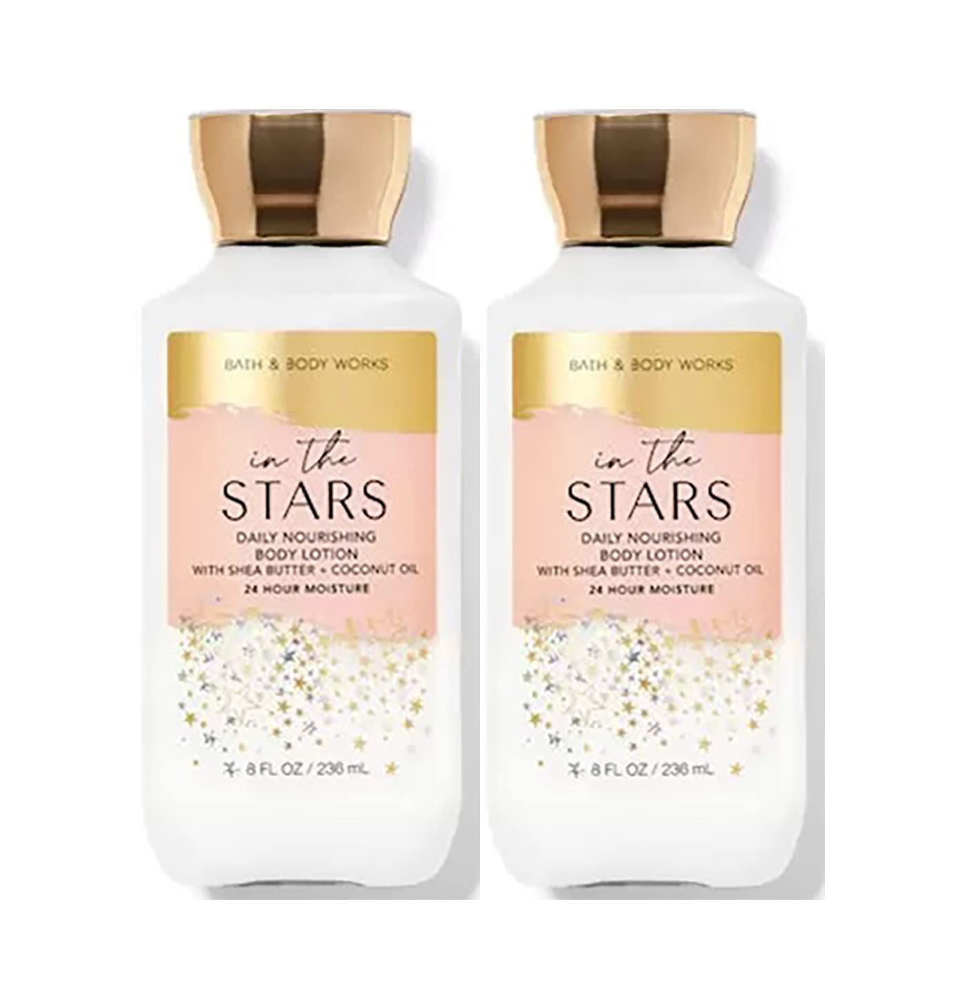 Bath & Body Works Into The Stars lotion set displayed with fast-absorbing moisture for soft, nourished skin.