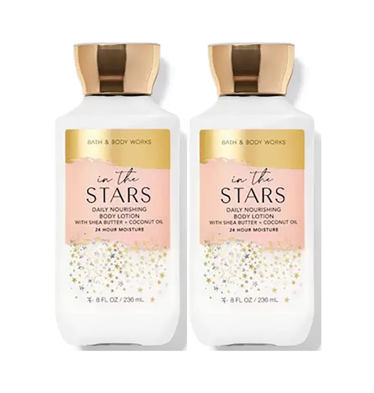 Bath & Body Works Into The Stars lotion set displayed with fast-absorbing moisture for soft, nourished skin.