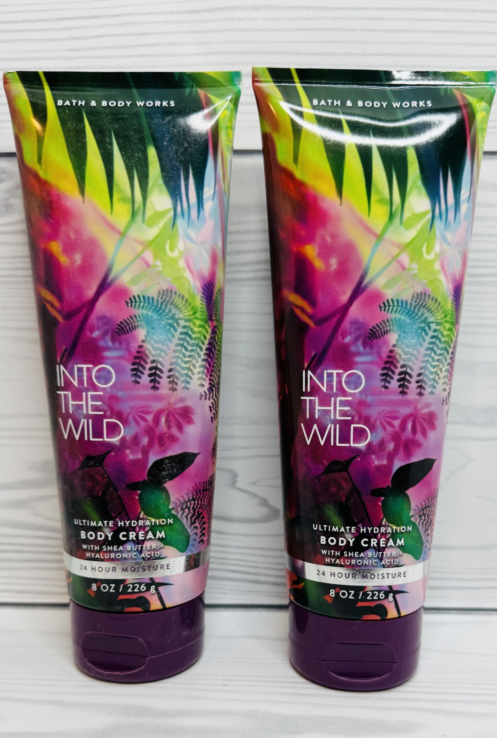 Bath and Body Works Into the Wild Hydration Cream massaged into skin for daily moisture