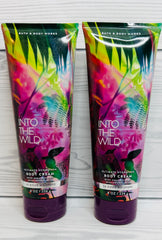 Bath and Body Works Into the Wild Hydration Cream massaged into skin for daily moisture