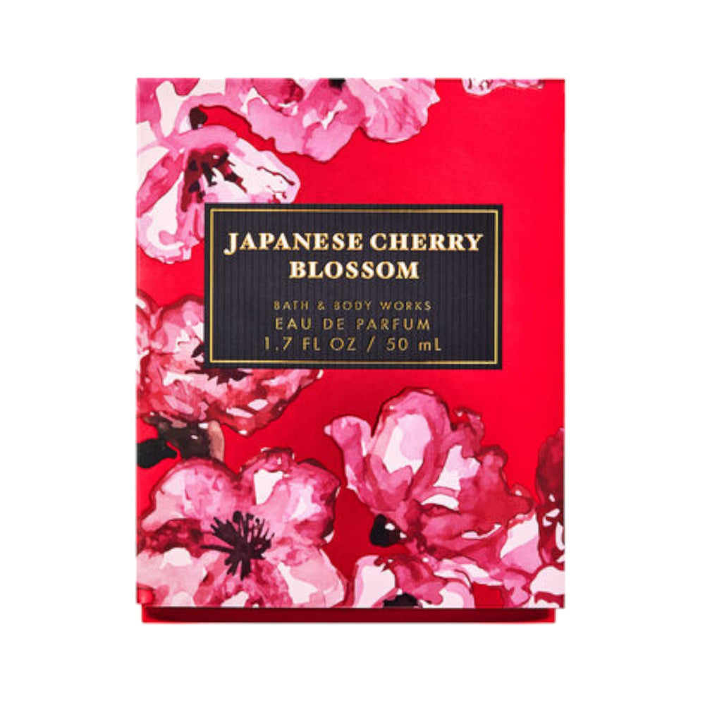 Close-up of Bath and Body Works Japanese Cherry Blossom spray highlighting vibrant fragrance.