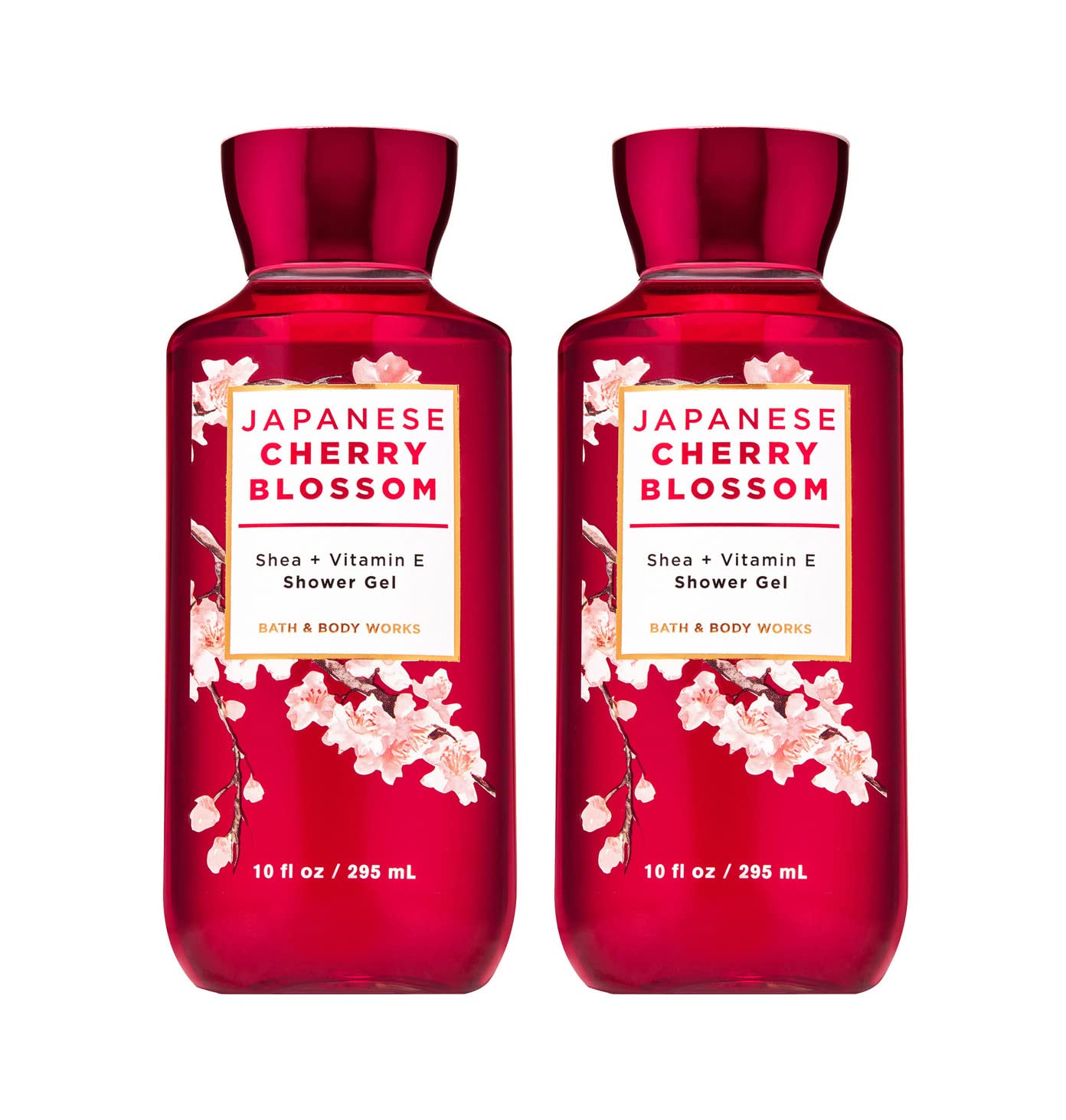 Bath & Body Works Japanese Cherry Blossom shower gel two-pack bottle offers moisturizing cleanse.