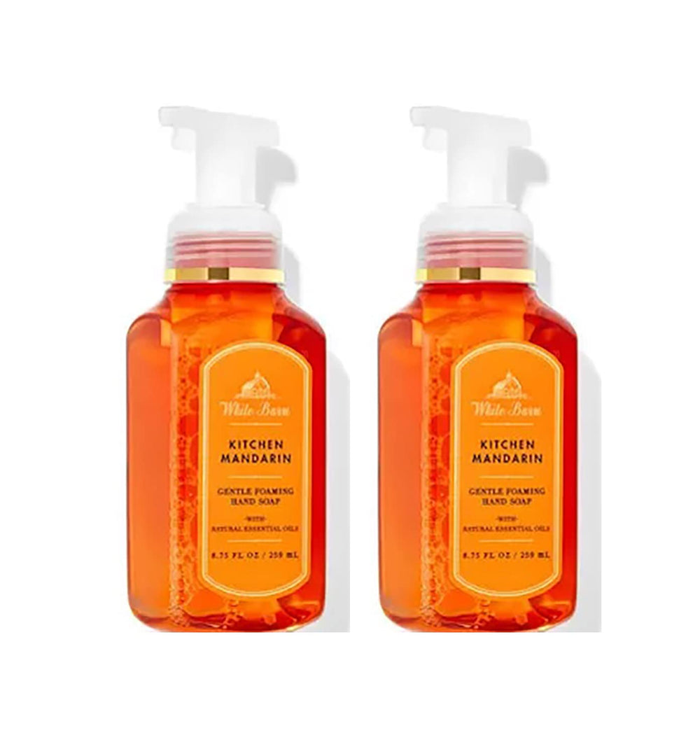 Bath & Body Works Kitchen Mandarin foaming hand soap bottle with natural oils for gentle cleansing