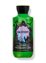 Bath & Body Works Maleficent body wash bottle in gift set offers silky, moisturizing lather.