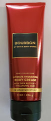 Bath & Body Works Bourbon Ultimate Hydration tubes in display with masculine scent for daily grooming.