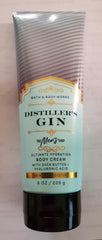 Bath & Body Works Distiller's Gin packaging close-up showing juniper citrus notes.