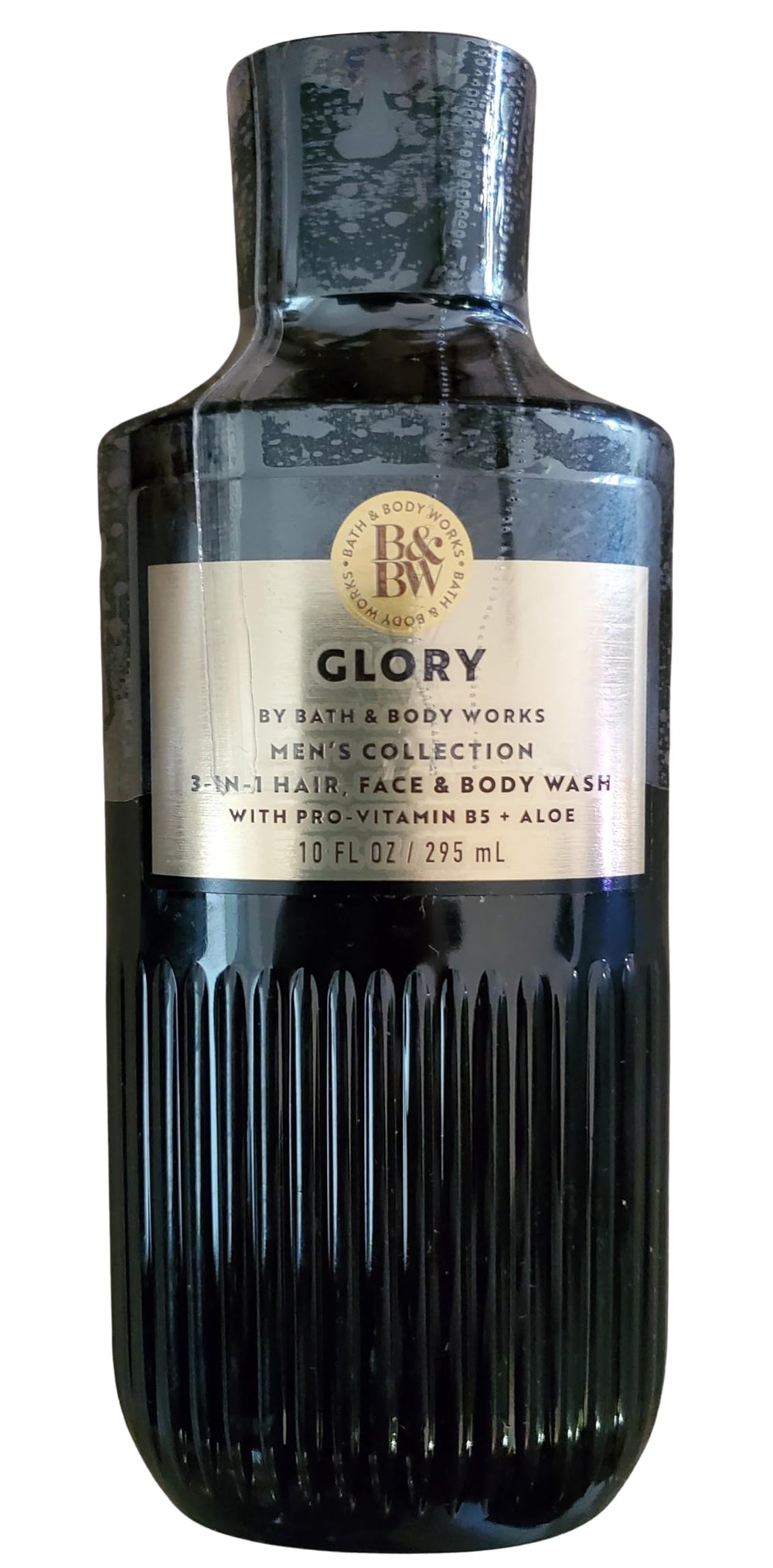 Bath & Body Works Men's Glory bottle pour highlights bold scent notes for daily grooming.