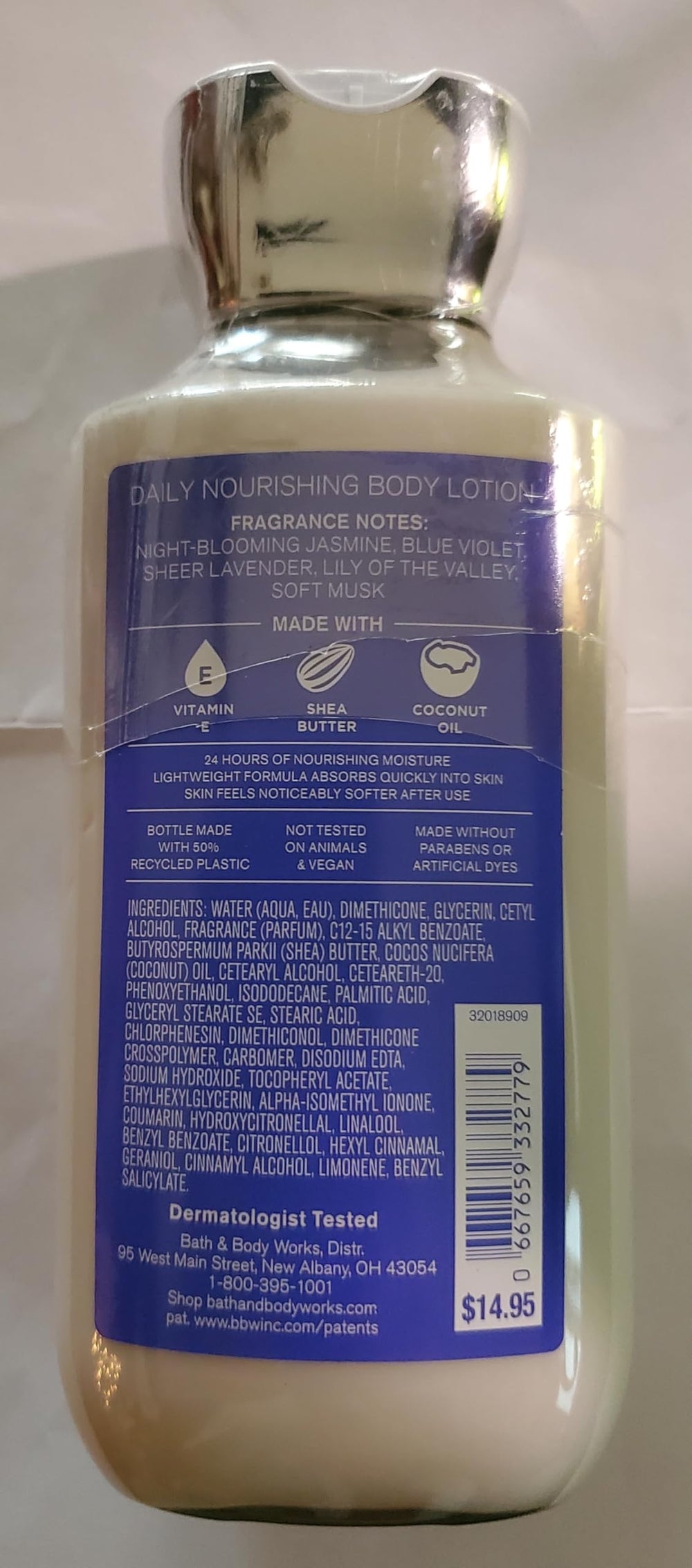Moonlight Path fragrance notes including jasmine, violet, lavender, lily of the valley, musk