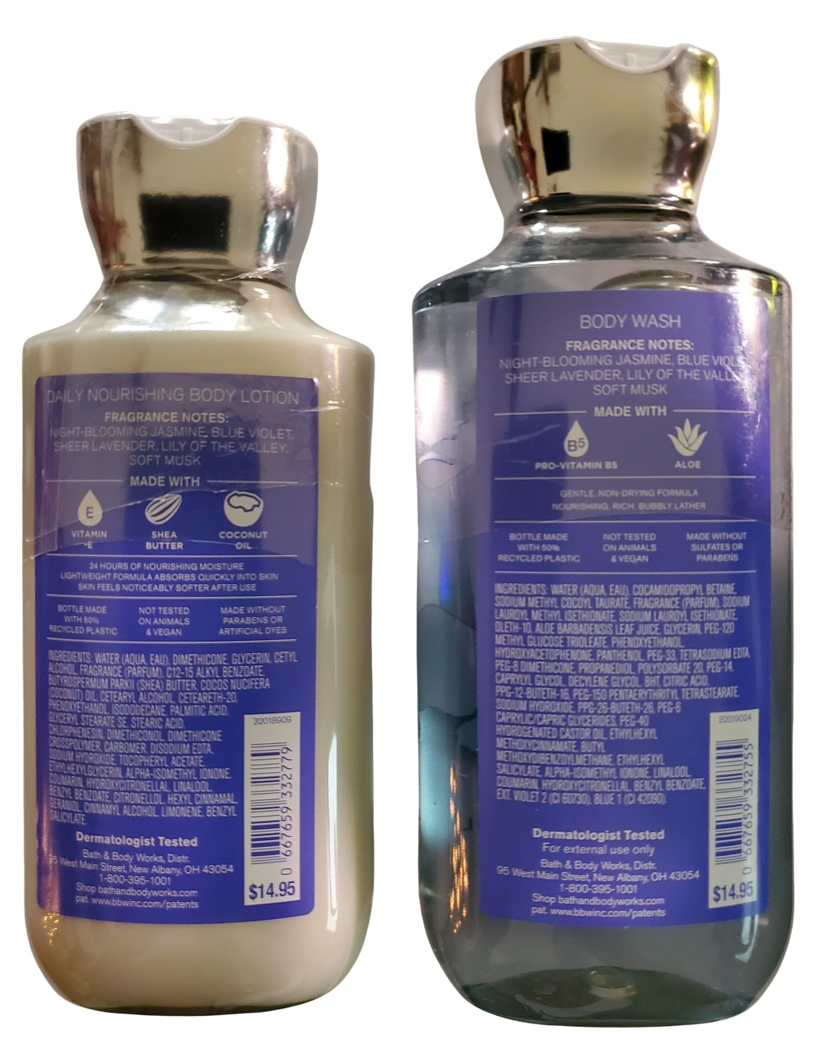 Bath and Body Works Moonlight Path body lotion bottle with coconut oil and vitamin E for hydration