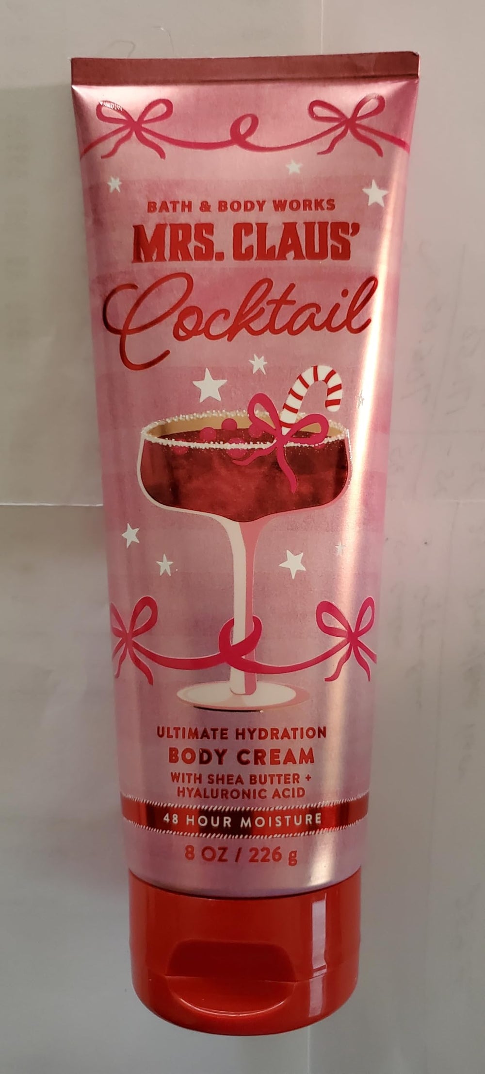 Bath & Body Works Mrs Claus frosted citrus twist aroma in a seasonal display.