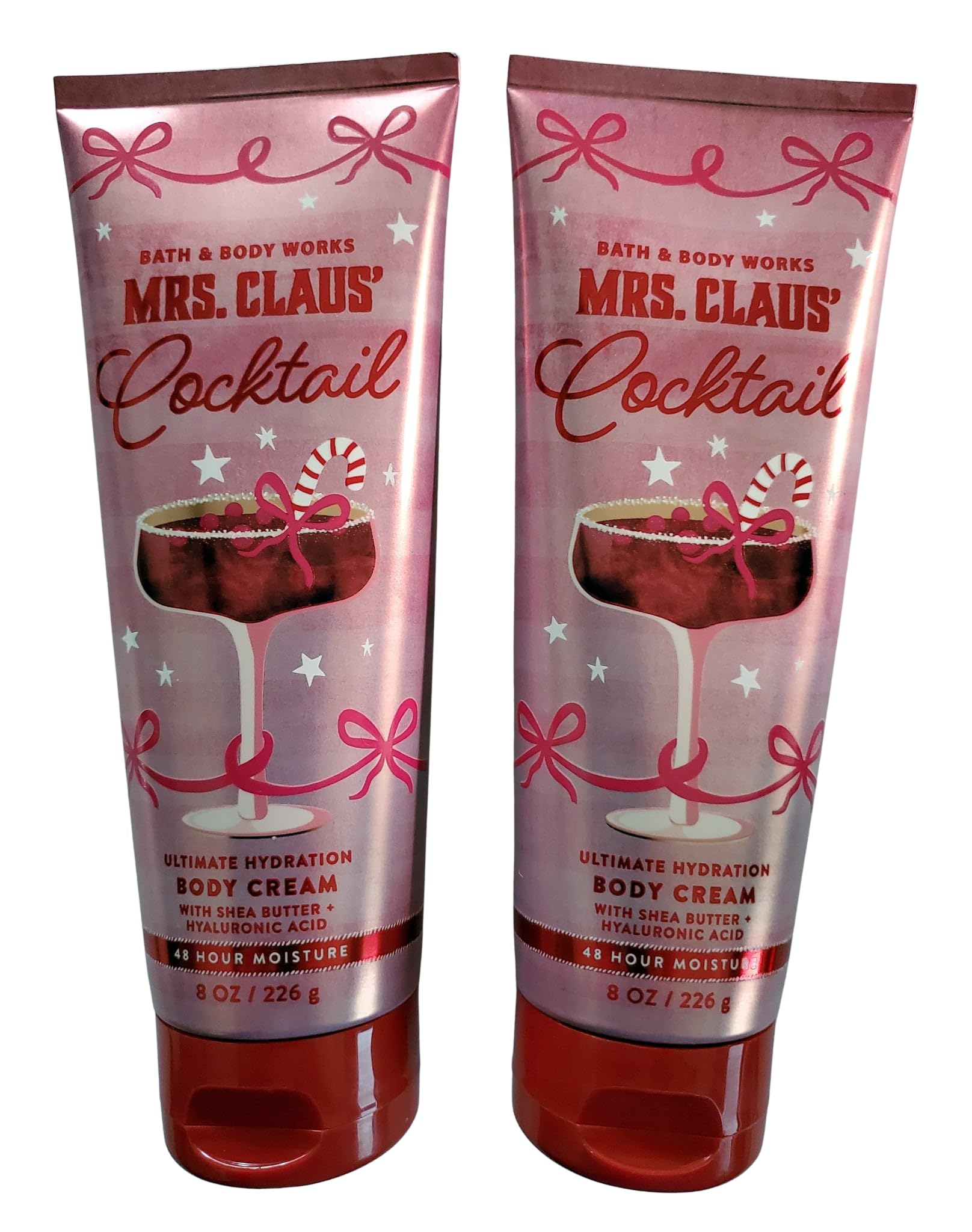 Bath & Body Works Mrs Claus Ultimate Hydration 2-pack front view showing two jars for soft, nourished skin.