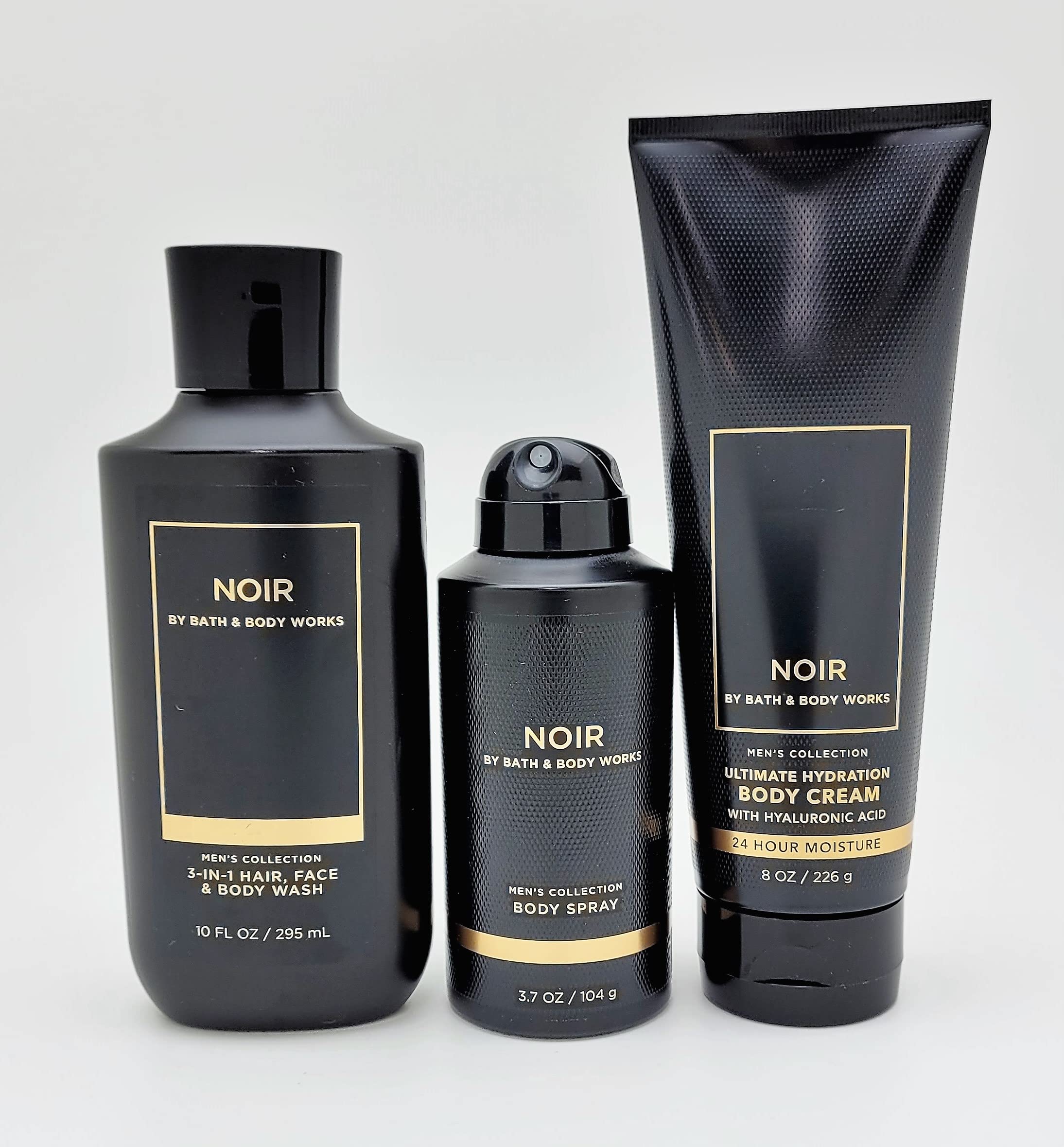 Bath & Body Works Noir 3-in-1 bottle highlights the signature scent and versatility.
