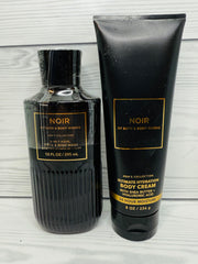 Bath & Body Works Noir body wash bottle with Pro-Vitamin B5 and Aloe for gentle cleansing.