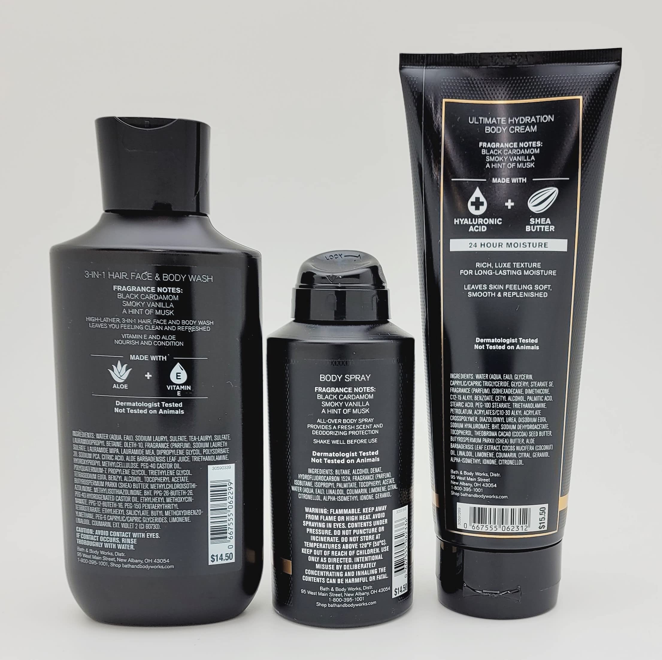 Bath & Body Works Noir deodorizing body spray demonstrates long-lasting freshness.