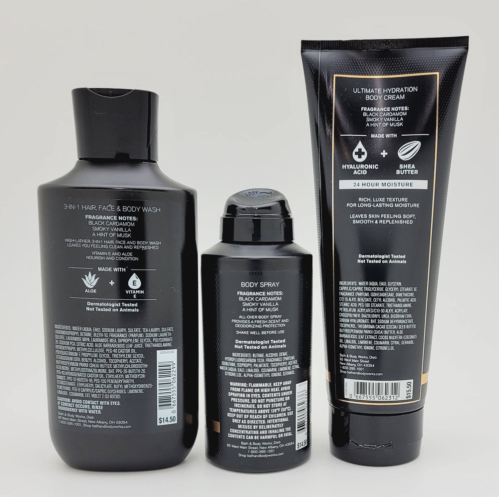Bath & Body Works Noir deodorizing body spray demonstrates long-lasting freshness.
