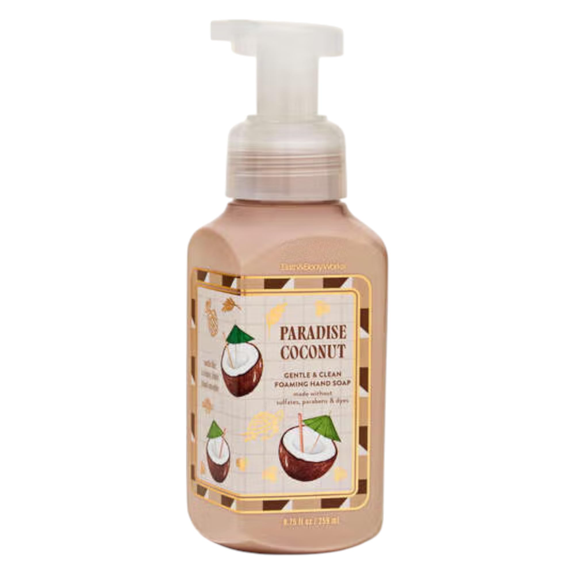Bath & Body Works Paradise Coconut hand soap bottle with foaming lather for a soft, scented cleanse.