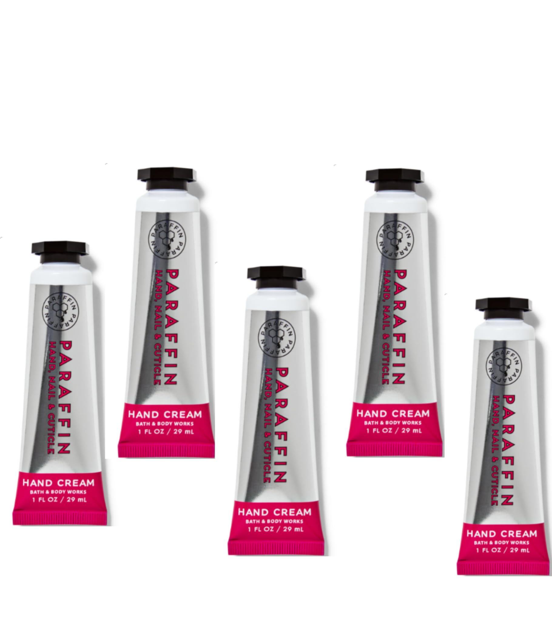Bath & Body Works paraffin hand cream pack of five tubes for nails and cuticle care