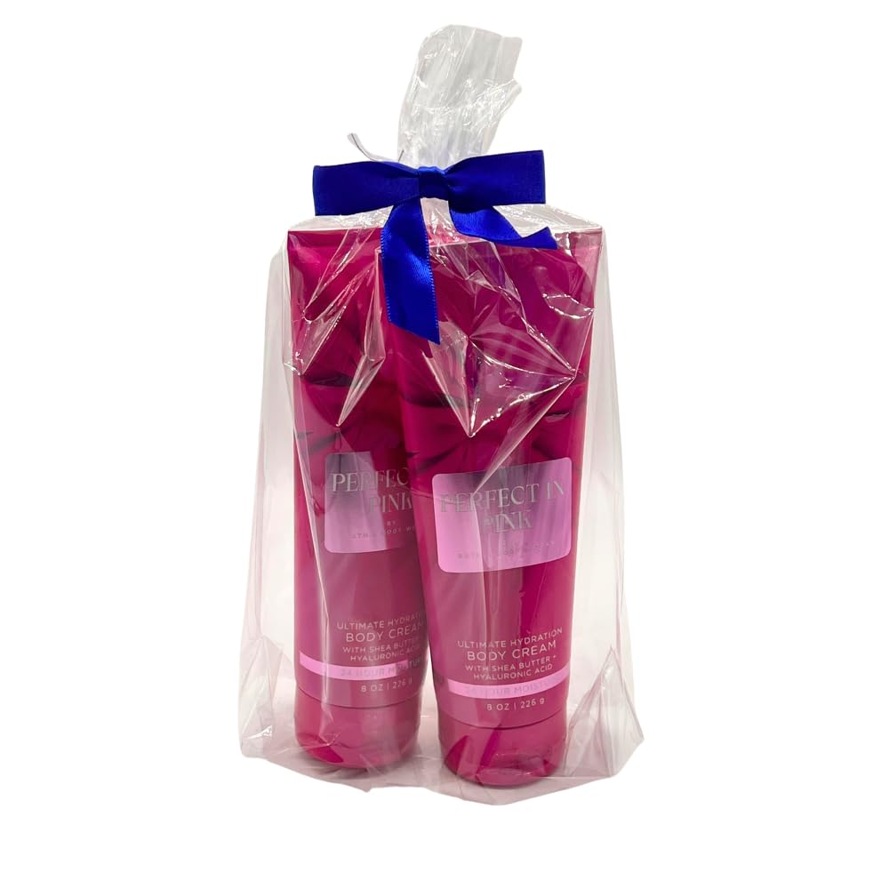 Bath & Body Works Perfect in Pink cream jar close-up showing creamy texture