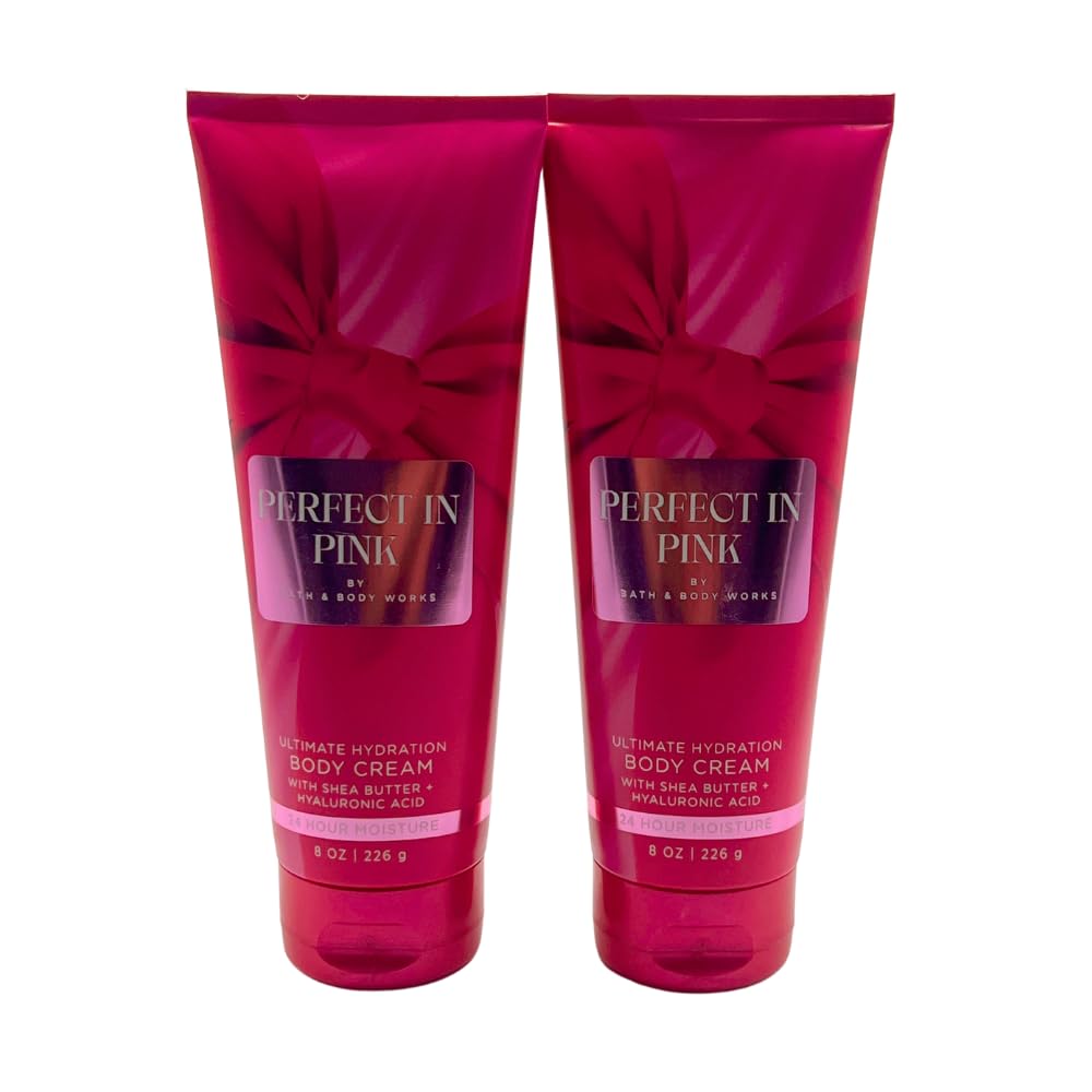 Bath & Body Works Perfect in Pink bottle with notes of cherries and camellia