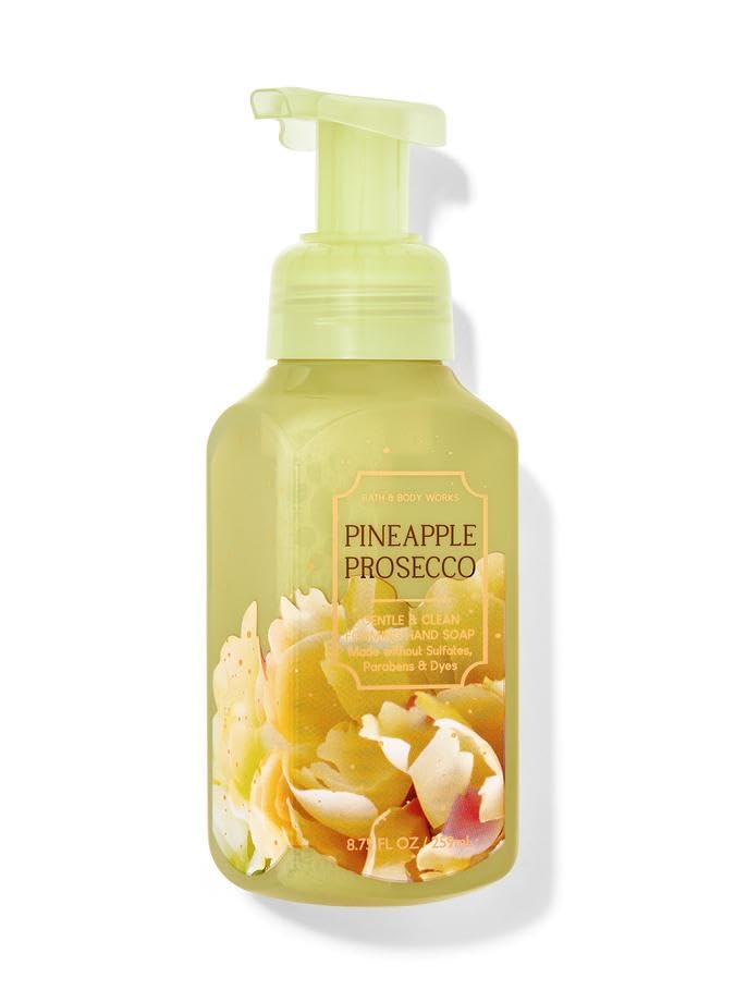 Bath & Body Works Pineapple Prosecco foaming hand soap bottle with a refreshing scent and light hydration.