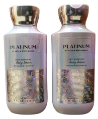 Bath & Body Works Platinum Body Lotion twin-pack packaging ready for gifting