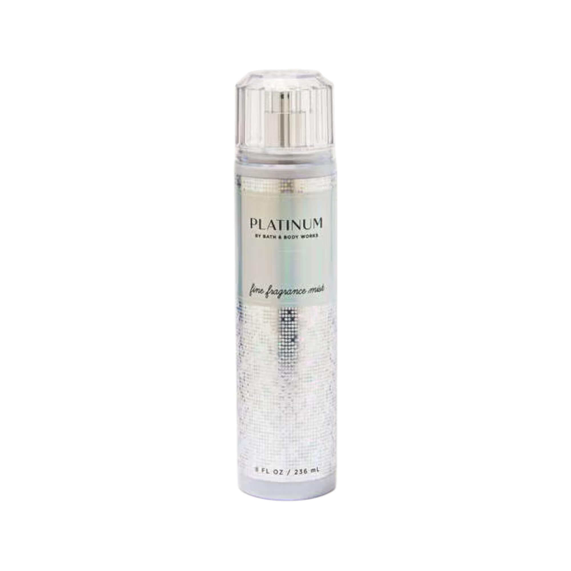 Bath & Body Works Platinum Fragrance Mist bottle delivers a refreshing post-shower boost.