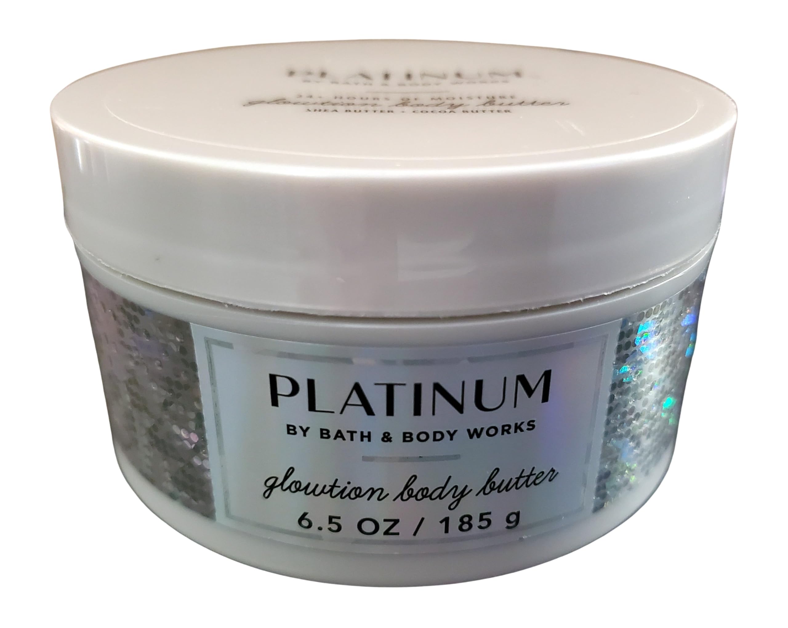 Bath & Body Works Platinum Whipped Body Butter being applied to skin for nourishment.