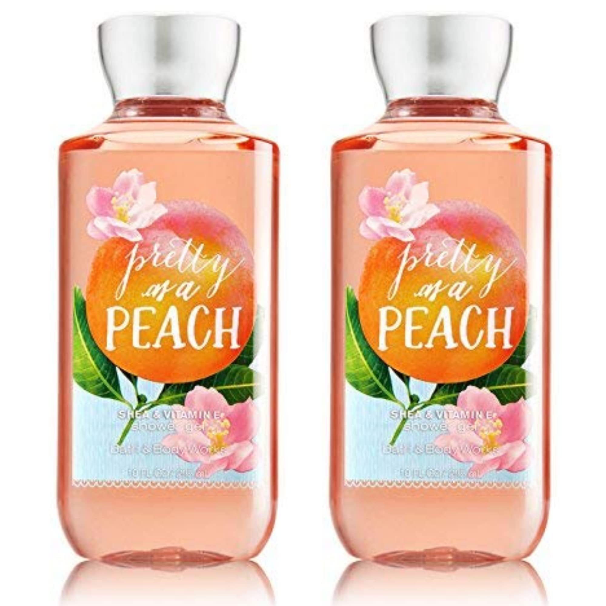Bath & Body Works Pretty as a Peach 2-pack bottles with vibrant multicolor packaging