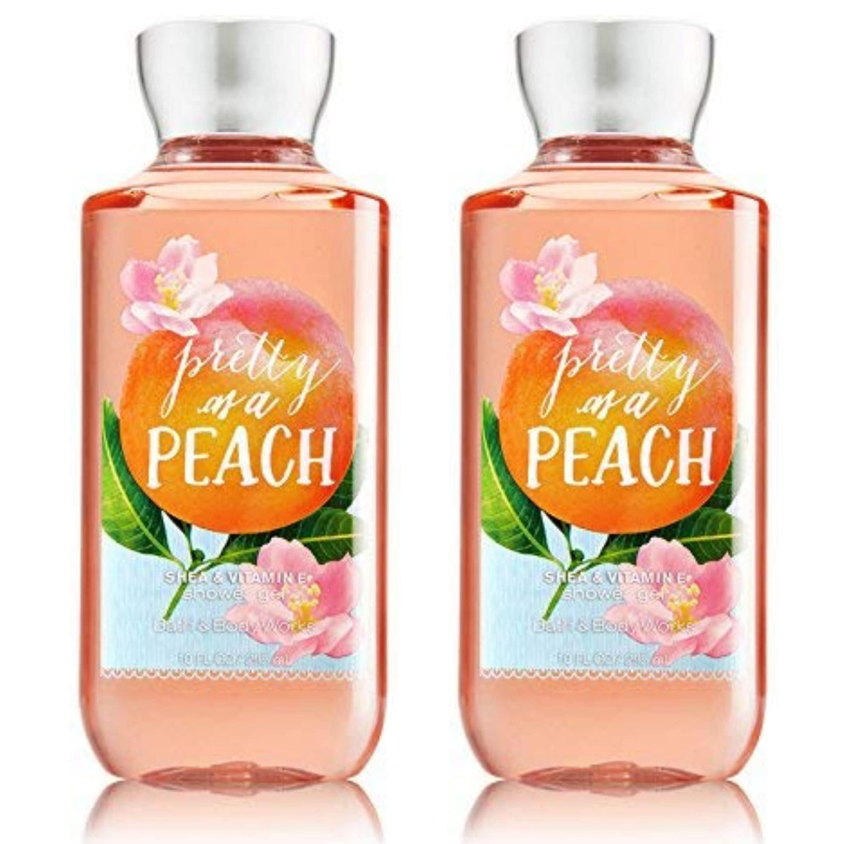 Bath & Body Works Pretty as a Peach 2-pack bottles with vibrant multicolor packaging