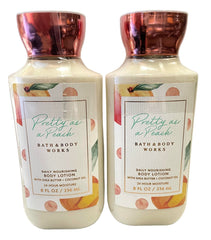 Bath & Body Works Pretty as a Peach lotion bottle for silky skin hydration.