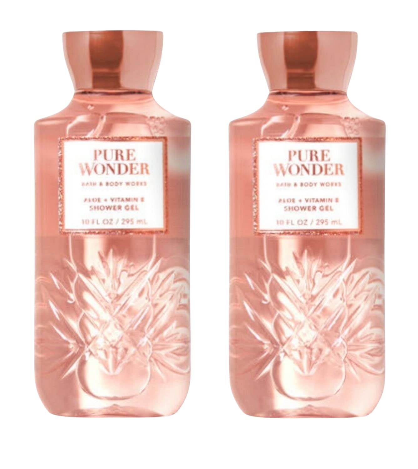 Bath and Body Works Pure Wonder shower gel bottle with rich lather for daily refreshment.