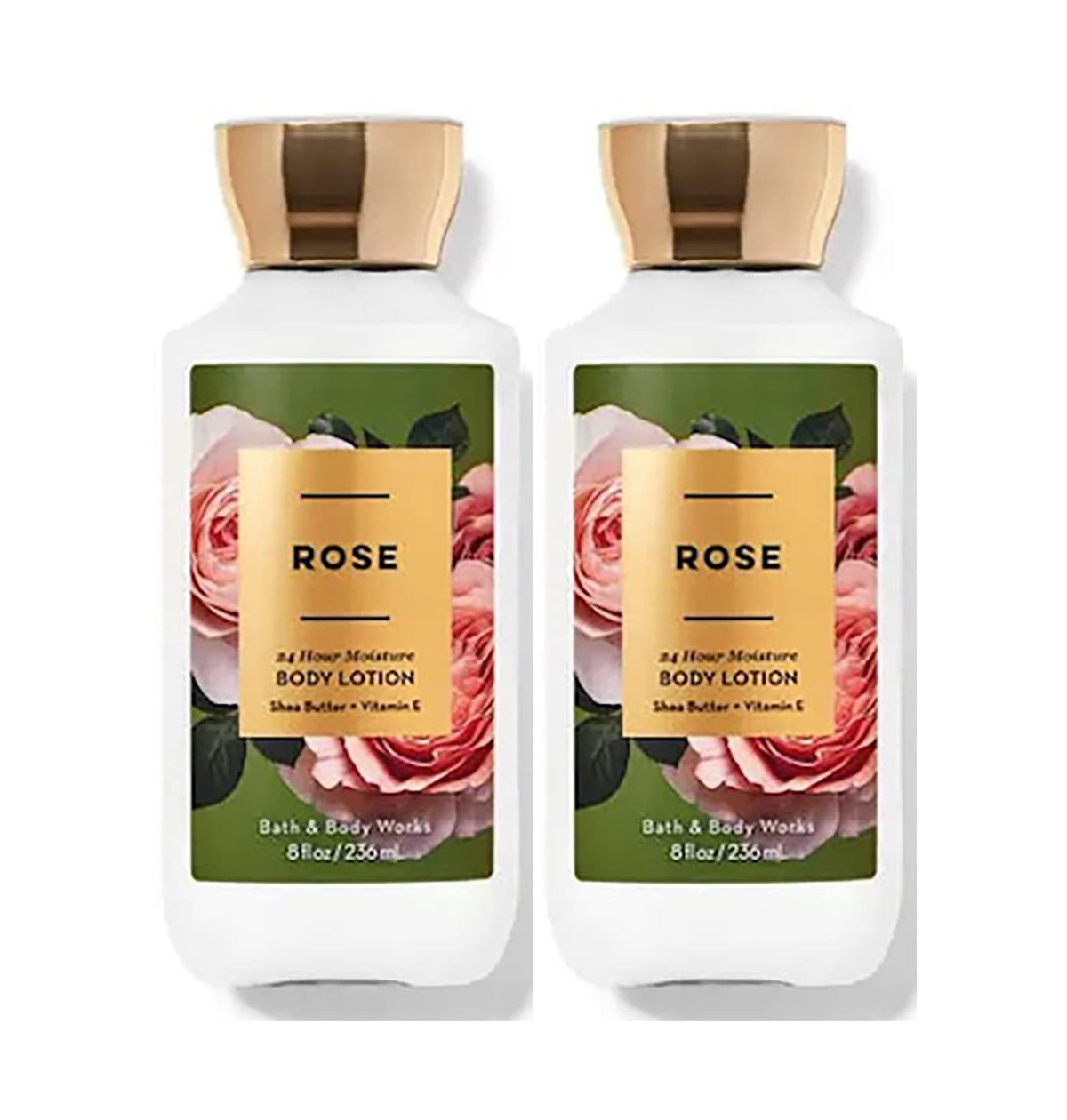 Bath & Body Works Rose Super Smooth Lotion 2-pack front view for daily hydration